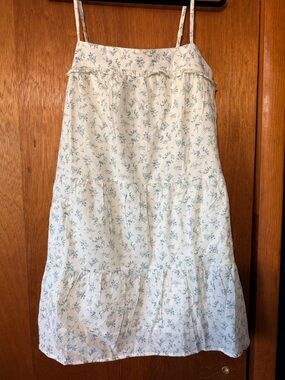 Gilli Cream Midi Dress with Blue Floral Print